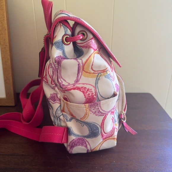 Coach Colorful Scribble C Backpack EUC - Picture 8 of 13